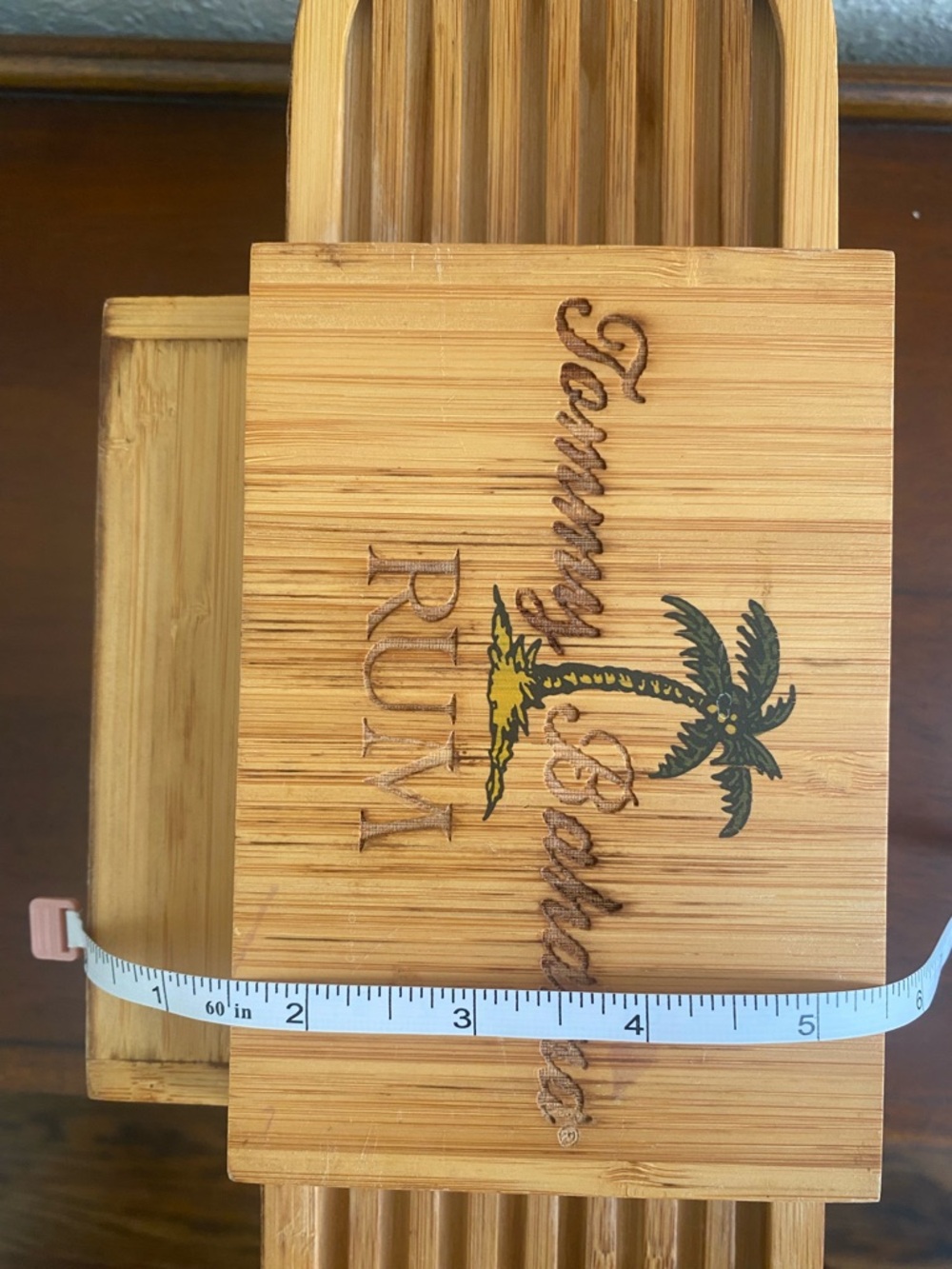 Tommy Bahama Rum Bar Caddy Bamboo Wood Napkin And Straw Holder - Picture 10 of 11